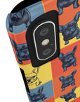 Frenchie Pop Art Pawfection Grid Slim Phone Cases