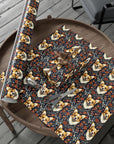 Floofy Corgi Blossom Blast Gift Wrap Papers