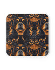 Modern Rottweiler Royalty Cork Back Coaster