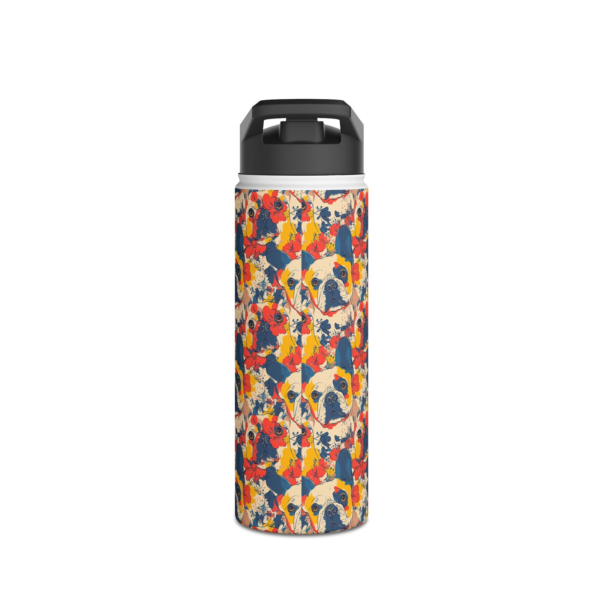 Bloom Pup Frenchietastic Splatter Stainless Steel Water Bottle