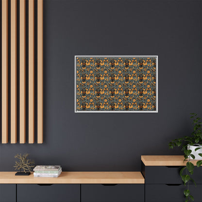 Ruffle Rottie Glamourific Matte Canvas, Framed