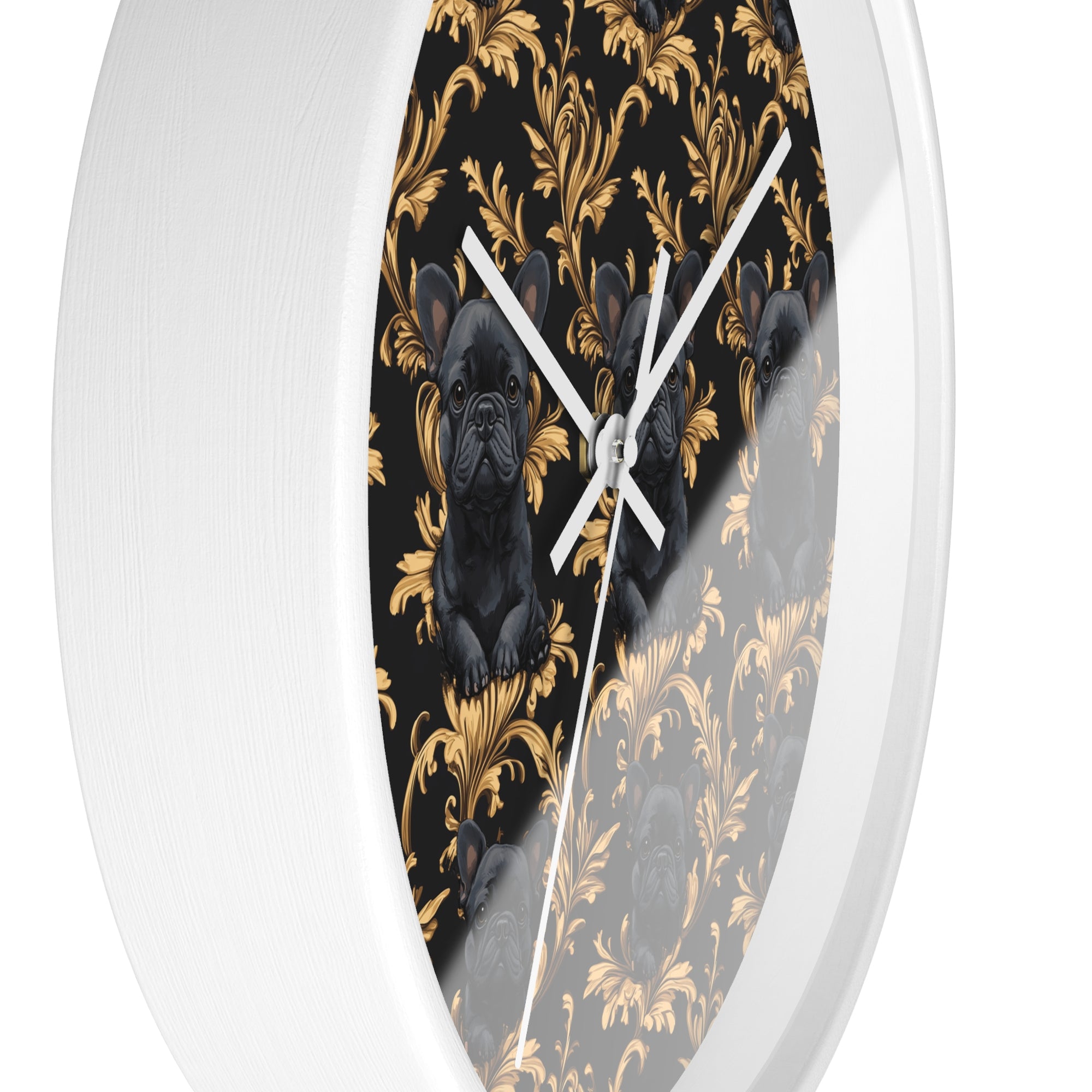 Regal Frenchie Noir Elegance Wall Clock