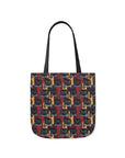 Chic Canine Checkmate - Frenchie Edition Canvas Tote Bag