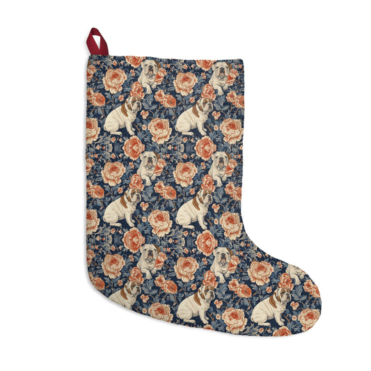 Blooming Bulldog Beauty Christmas Stockings