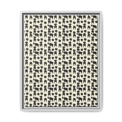 Puggie Pout Perfection Matte Canvas, Framed