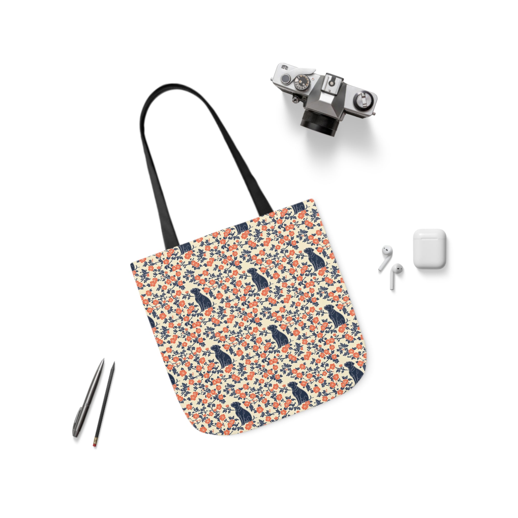 Bloomiful Lab Bouquet Canvas Tote Bag