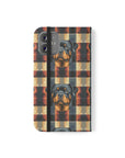 Pawsome Rottweiler Royalty Plaid Flip Cases