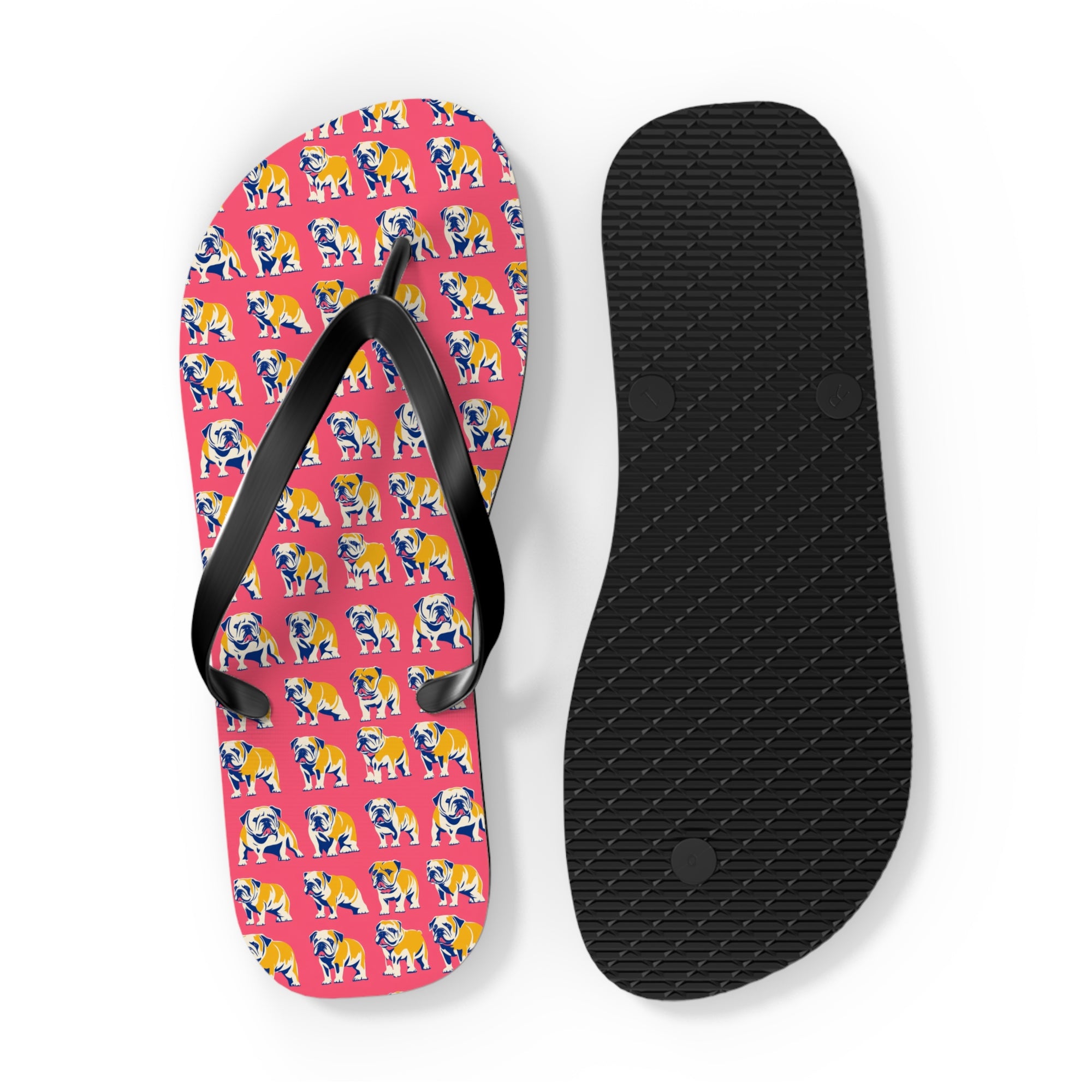 Bubblegum Glamour Bulldog Bouquet Flip Flops