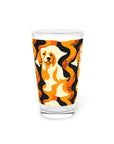 Golden Woof Abstract Glamour Pint Glass