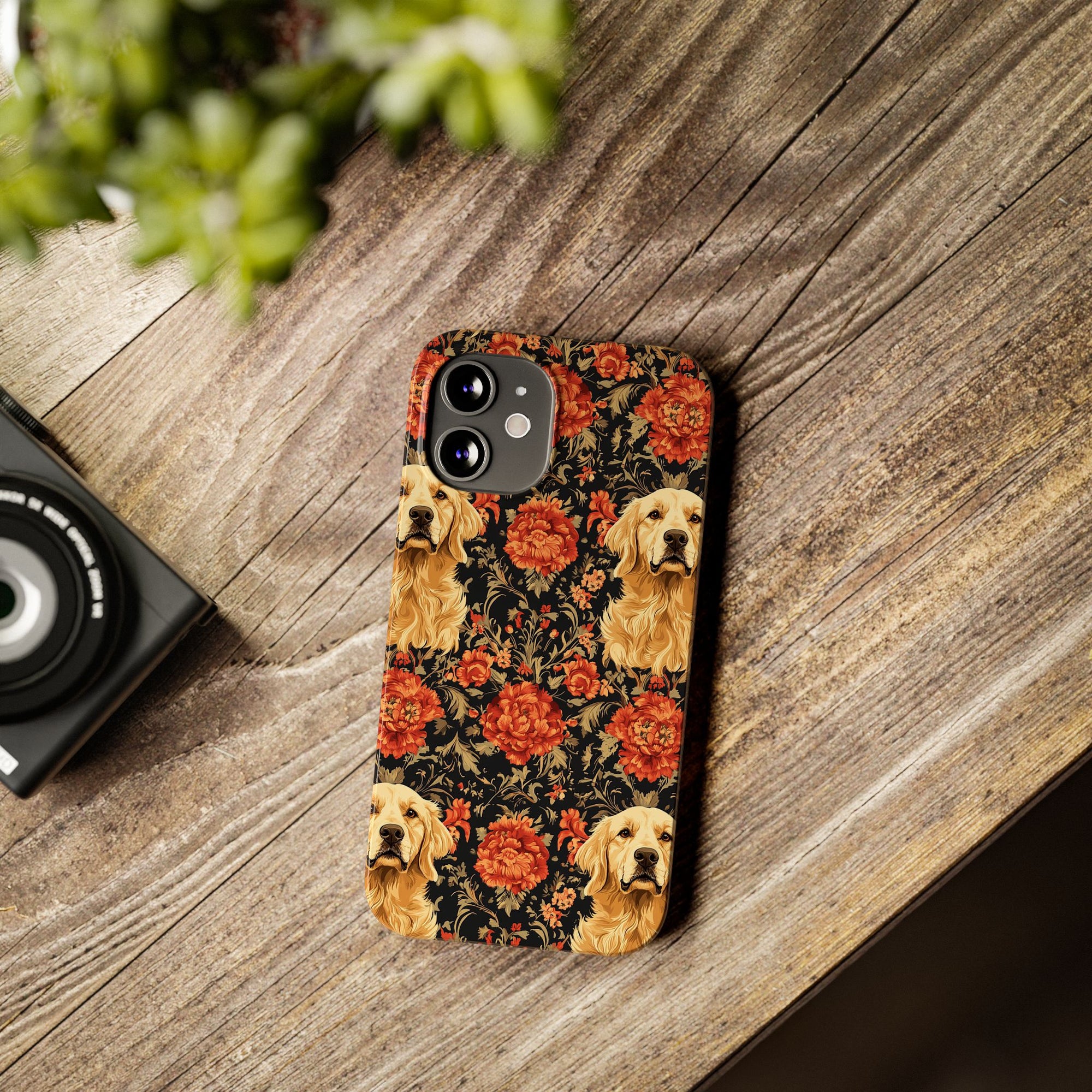 Golden Pawsatronic Tapestry Slim Phone Cases