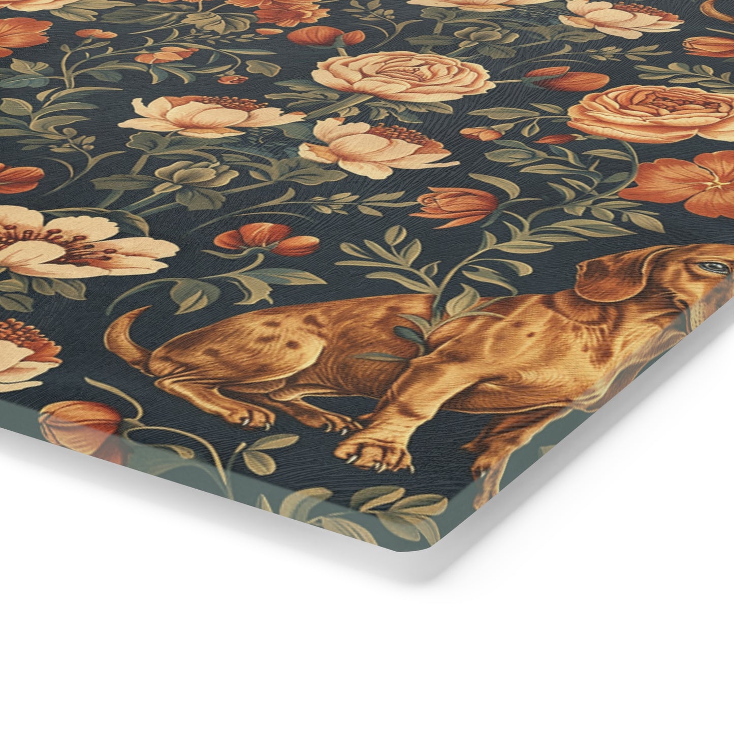 Dazzling Dachsund Blossoms & Foliage Cutting Board