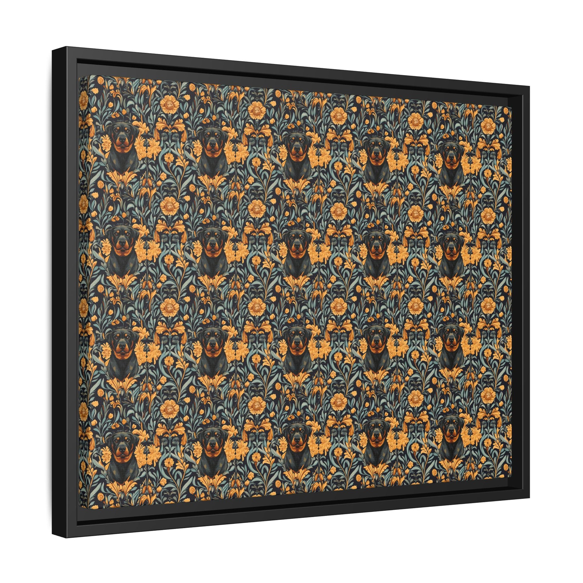 Ruffle Rottie Glamourific Matte Canvas, Framed