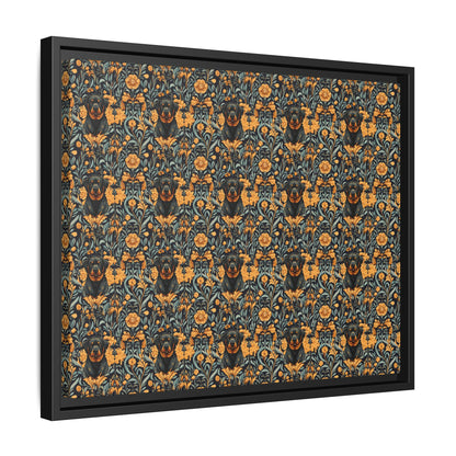 Ruffle Rottie Glamourific Matte Canvas, Framed