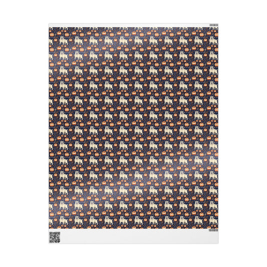 Bulldog Blossom Bonanza Wrapping Paper