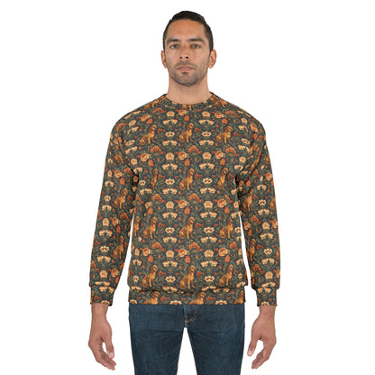 Dazzling Dachsund Blossoms & Foliage Unisex Sweatshirt