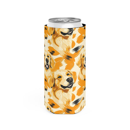 Golden Glitz 'n Glamour Woofwear Slim Can Cooler