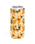 Golden Glitz 'n Glamour Woofwear Slim Can Cooler