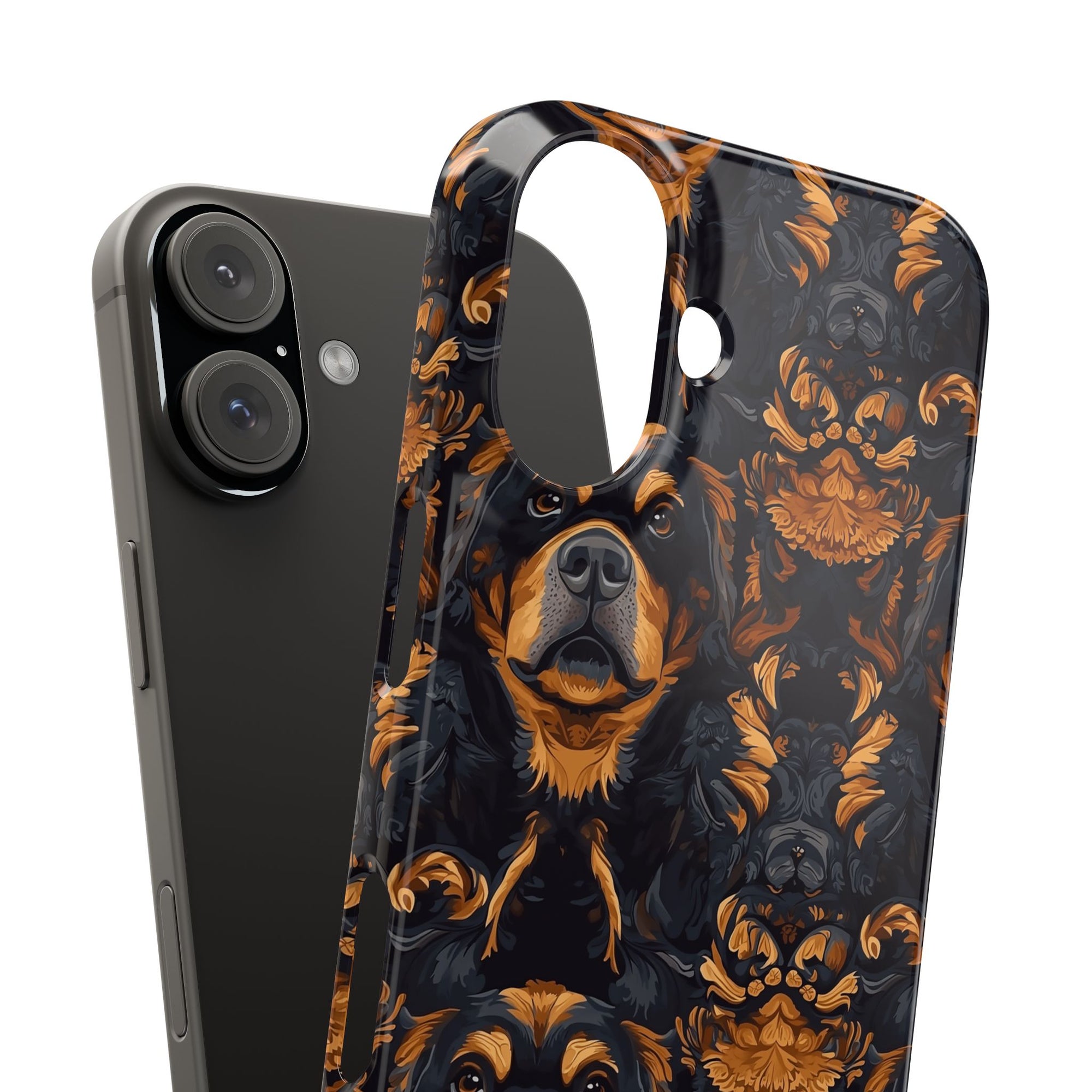 Modern Rottweiler Royalty Slim Phone Cases