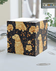 Golden Paws Floral Frenchie Note Cube