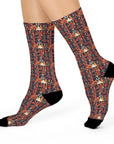 Boxer Blossom Tapestry Delight Cushioned Crew Socks