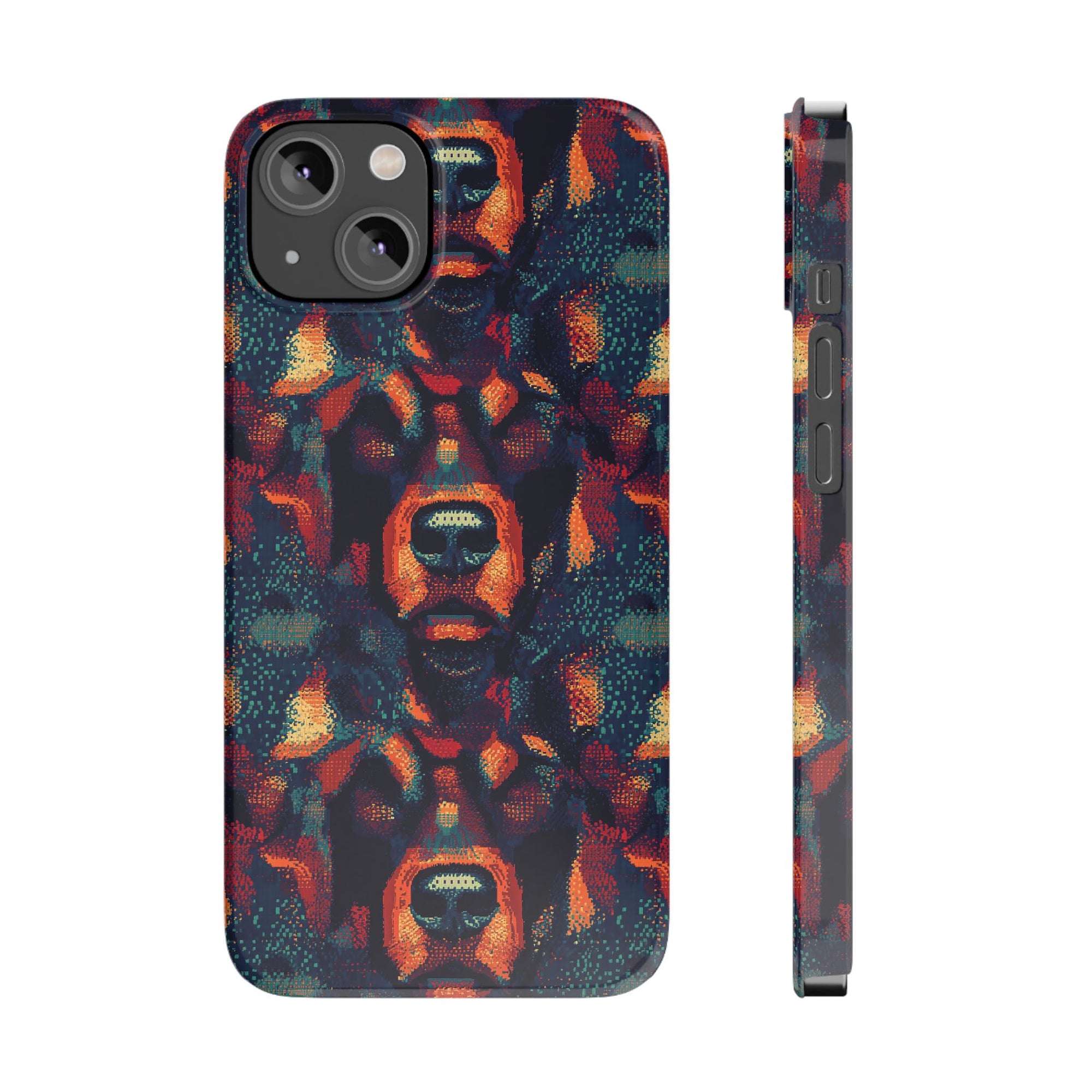 Rustic Rottie Charm Slim Phone Cases