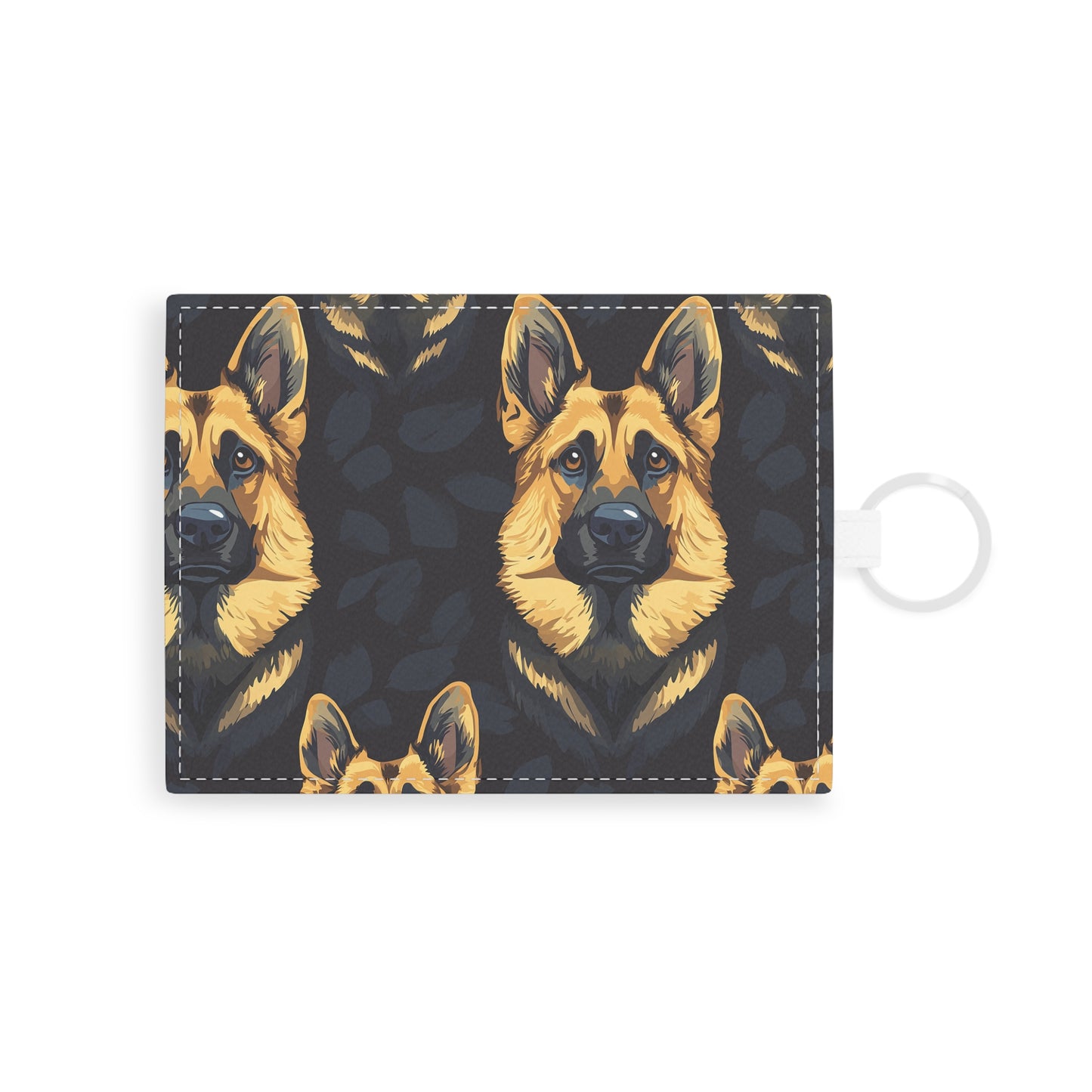 Majestic Hound Couture: German Shepherd LuxeBlend Leather Card Holder