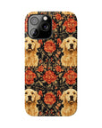 Golden Pawsatronic Tapestry Slim Phone Cases