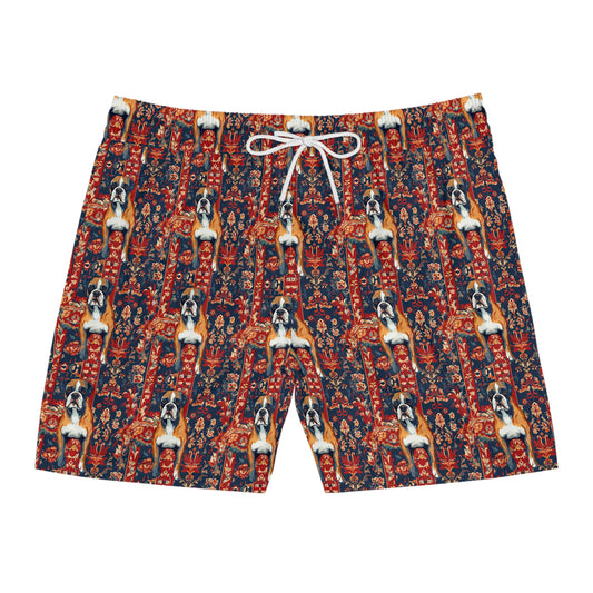 Boxer Blossom Tapestry Delight Men's Mid-Length Swim Shorts