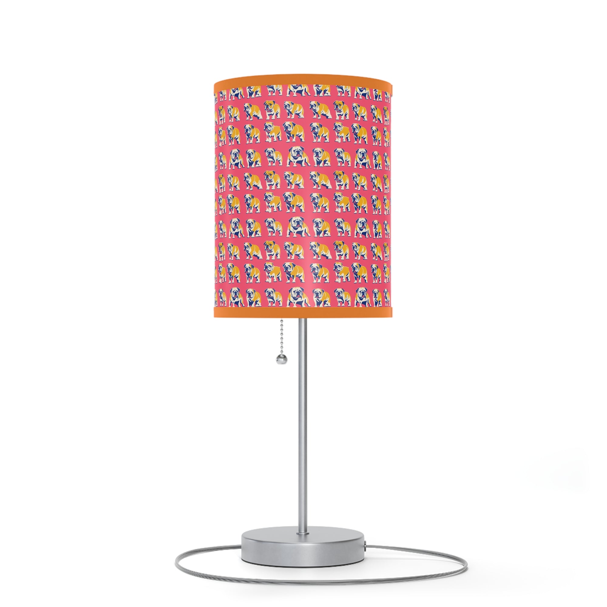 Bubblegum Glamour Bulldog Bouquet Lamp on a Stand