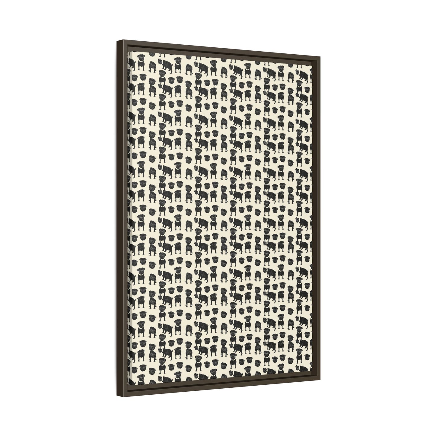 Puggie Pout Perfection Matte Canvas, Framed