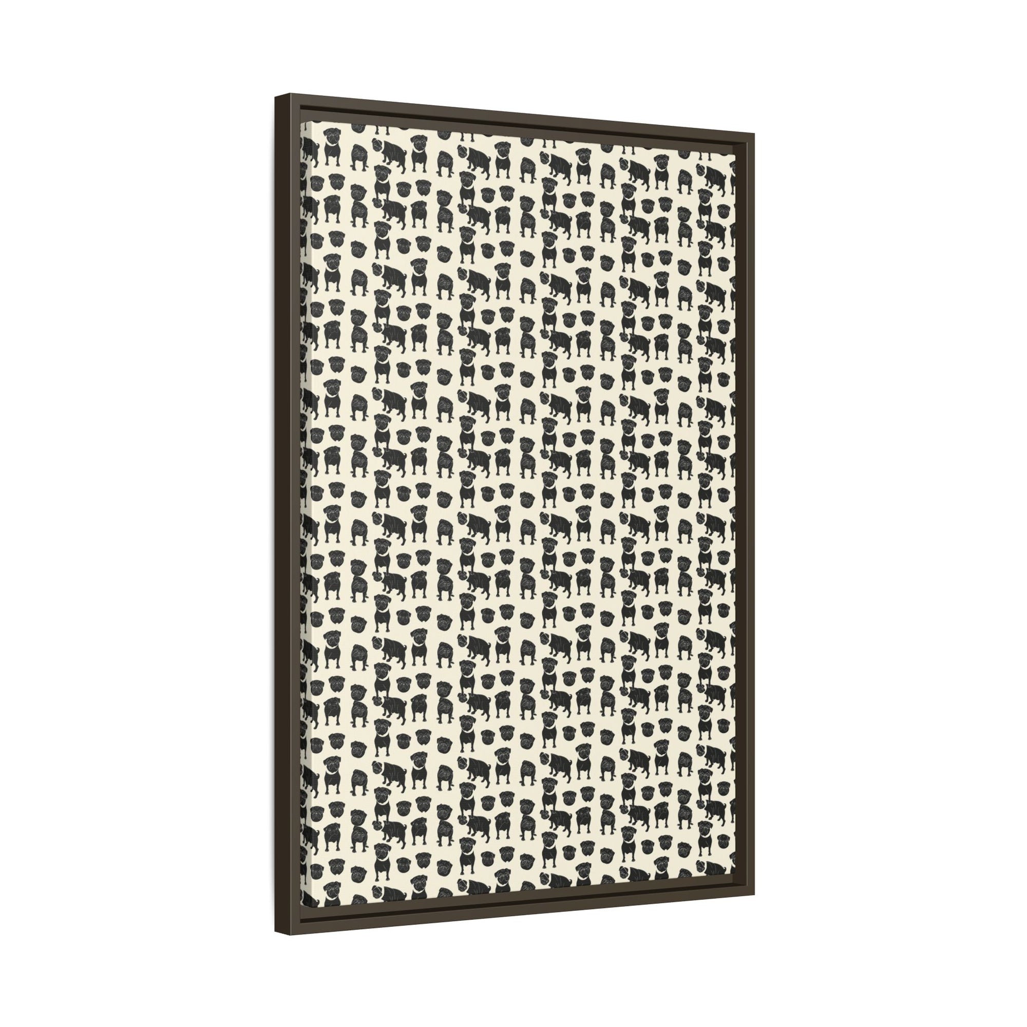 Puggie Pout Perfection Matte Canvas, Framed