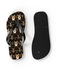 Nighttime Corgi Glow Stride Flip Flops