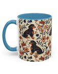 Blossoming Dachshunds Delight Accent Coffee Mug