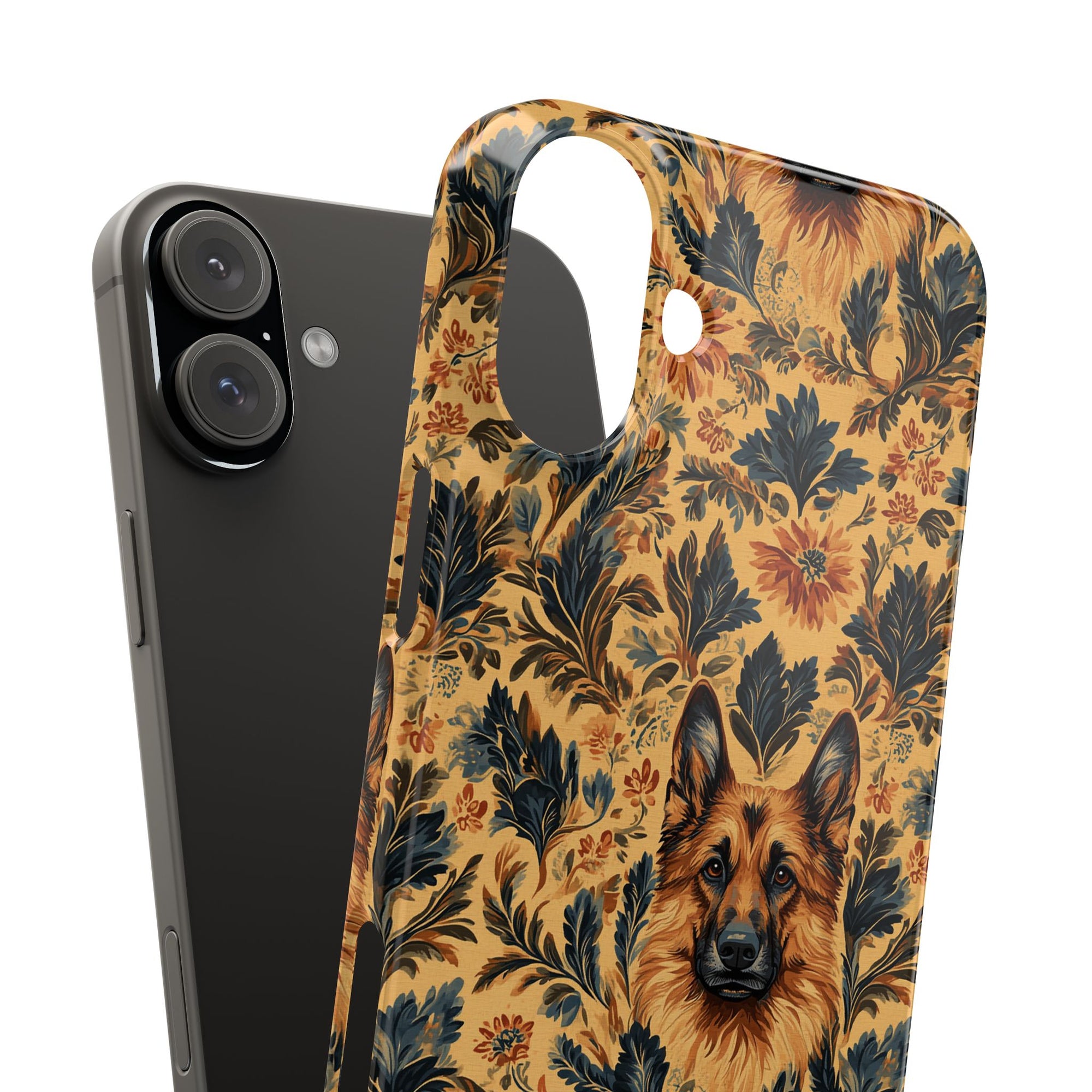 Autumnal German Shepherd Glamour Slim Phone Cases