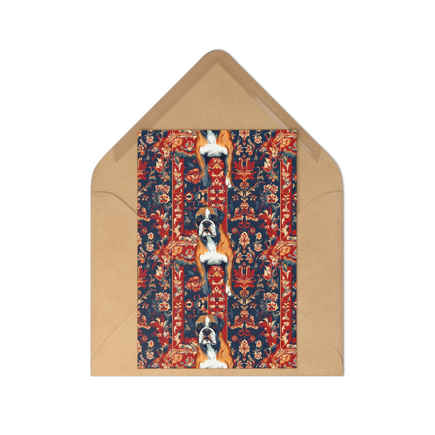 Boxer Blossom Tapestry Delight Postcards