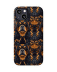 Modern Rottweiler Royalty Slim Phone Cases