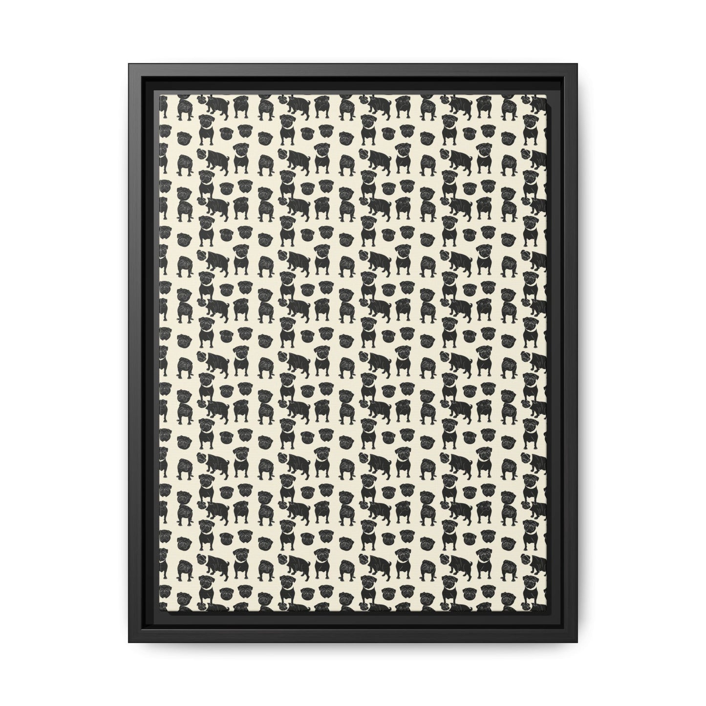 Puggie Pout Perfection Matte Canvas, Framed