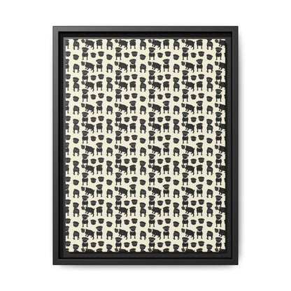 Puggie Pout Perfection Matte Canvas, Framed