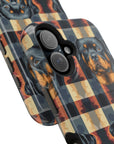 Pawsome Rottweiler Royalty Plaid Magnetic Tough Cases