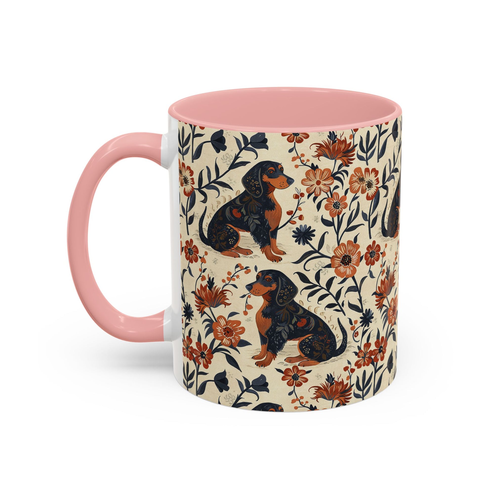 Blossoming Dachshunds Delight Accent Coffee Mug