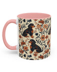 Blossoming Dachshunds Delight Accent Coffee Mug