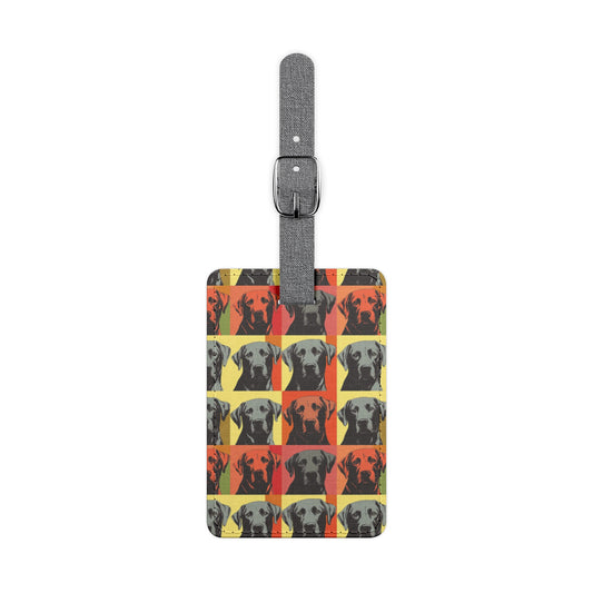 Whimsical Warhol Labrador Luggage Tag