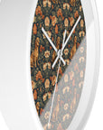 Dazzling Dachsund Blossoms & Foliage Wall Clock