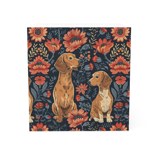 Floral Pawsome Dachsund Delight Note Cube