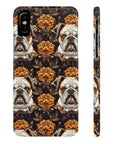 Bloomingly Bulldogistic Bouquet Slim Phone Cases