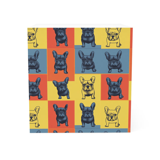 Frenchie Pop Art Pawfection Grid Note Cube