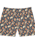 Blooming Bulldog Beauty Men's Mid-Length Swim Shorts