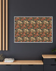 Blooming Pug Paradise Matte Canvas, Framed