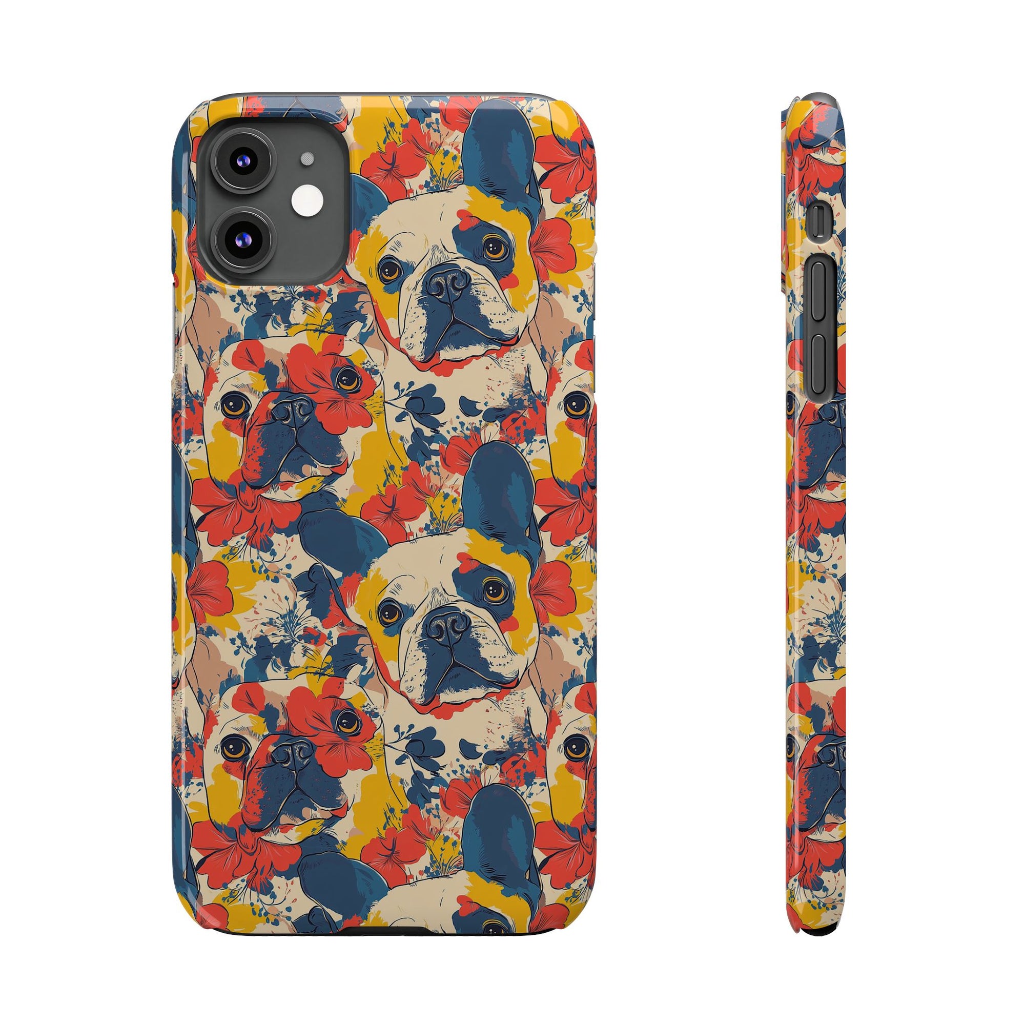 Bloom Pup Frenchietastic Splatter Slim Phone Cases