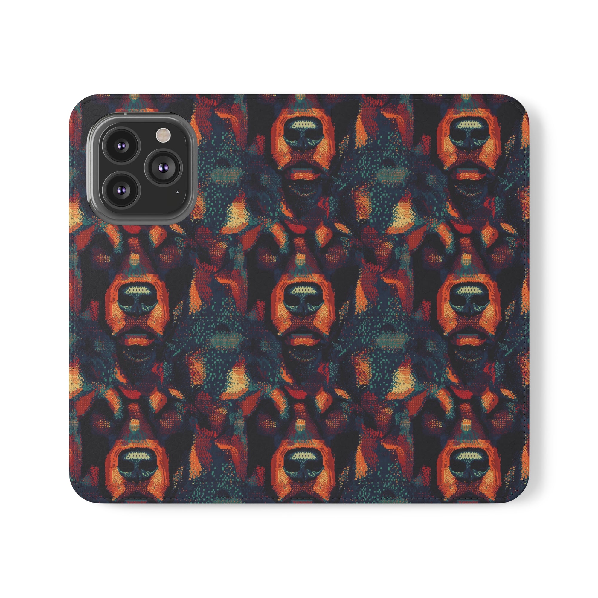 Rustic Rottie Charm Flip Cases